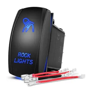 Nilight 5Pin Laser On/Off Rock Lights Rocker Switch Blue