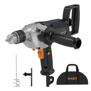 MAXXT 1/2" Heavy-Duty Electric Mixing Drill 9A Motor Concrete Mud Mixer Spade Handle Corded Power Tool Portable Hardware with 360° Rotation & Adjustable Speed