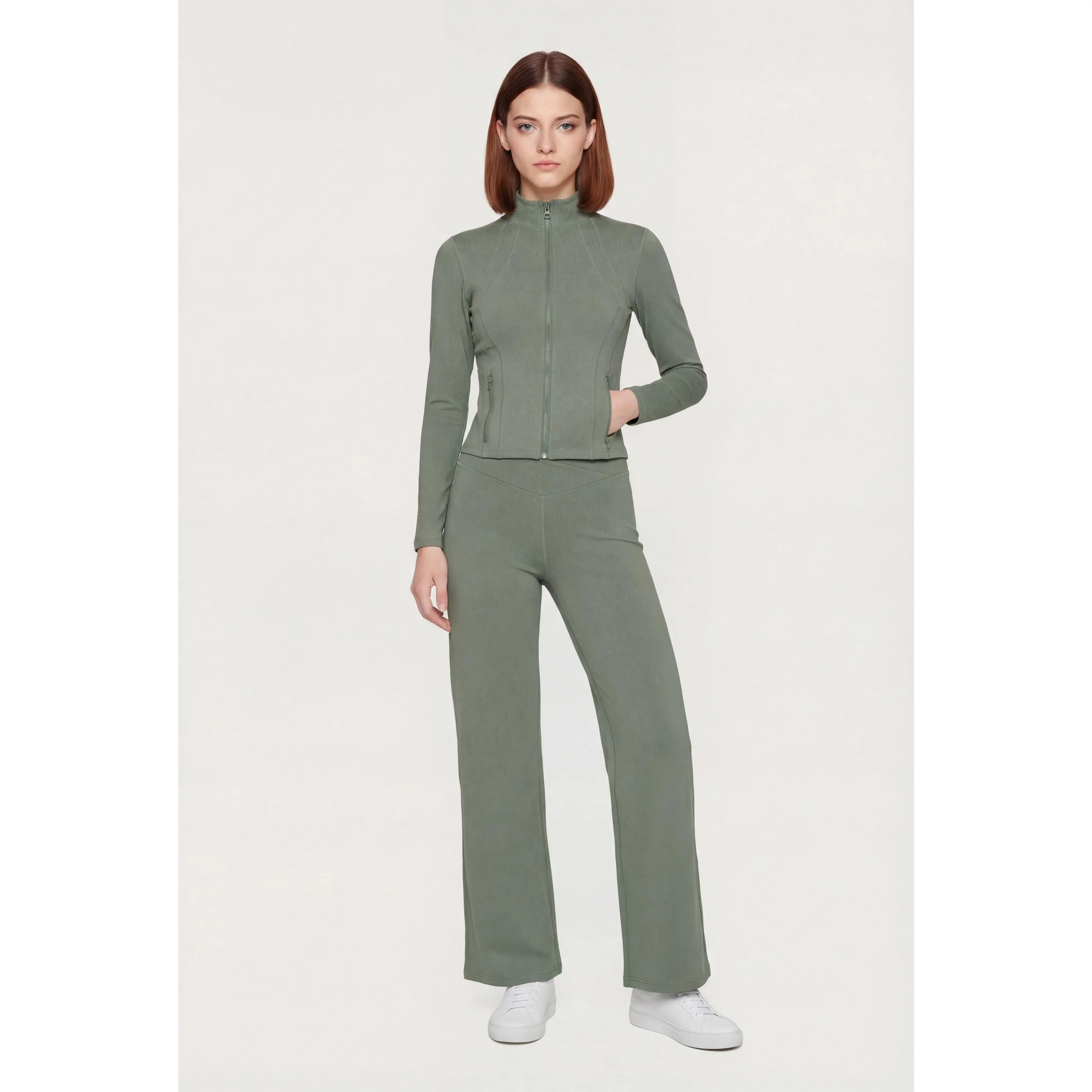 Criss Cross Waist Straight Leg Leggings Criss Cross Waist Straight Leg Leggings