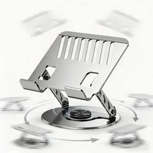 360° Rotating Laptop Stand – Adjustable Foldable Aluminum Desk Stand, 2-in-1 Multifunctional Mobile & Laptop Stand for Gaming, Office & Home, Ergonomic Portable Design, 10-17 Inch Laptop Tablet