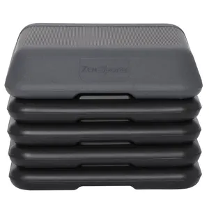 SuperDeal 16" x 16" Adjustable Fitness Aerobic Step Stepper Workout Trainer Exercise Stepper with 4 Risers