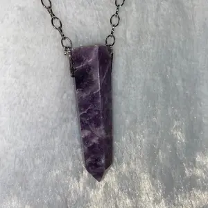 Lepidolite Statement necklace