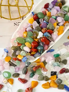 Natural crystal polished crushed stone, Unique Crystals, DIY holiday gift and multi scene decorative stone, suitable for home display, fish tank landscaping, flower pot decoration, and also a heartwarming Christmas gift