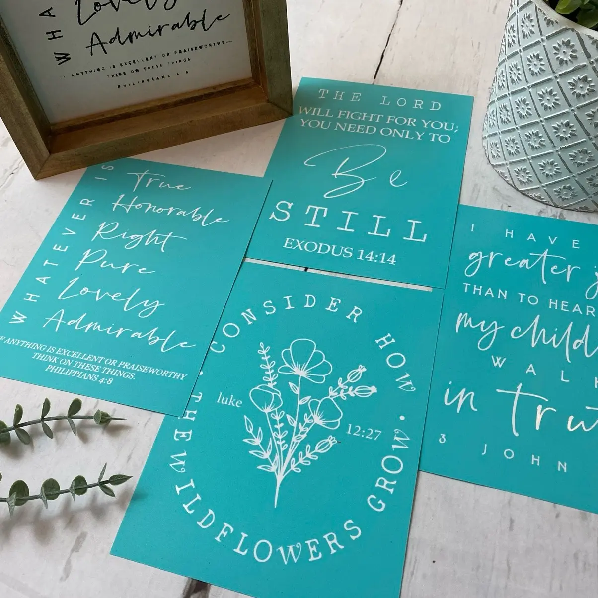 Reusable Stencil Set with Bible Verses (4 Pack)