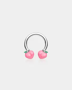 Oufer X Roly Plump Peach Ends Horseshoe Septum Ring