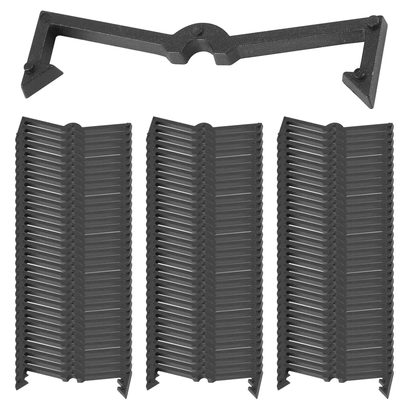 100 Plastic Locking Pegboard Hooks, Organiser Display Hooks for Home Supplies, Festive & Party Storage Racks