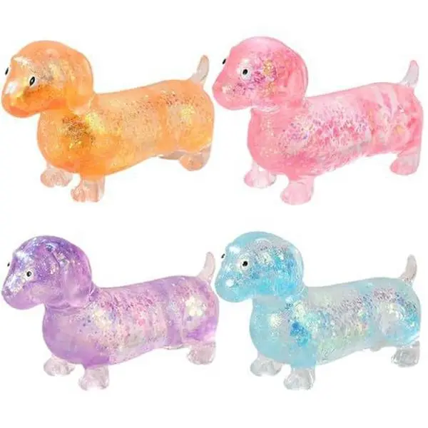 Puppy-Shaped Saccharin Cute Squishies Stress Ball - Soft Squishy Finger Grip Hand Strengthener, Stress Relief Fidget Decompression Squeeze Toy (Sports & Outdoor Fitness)