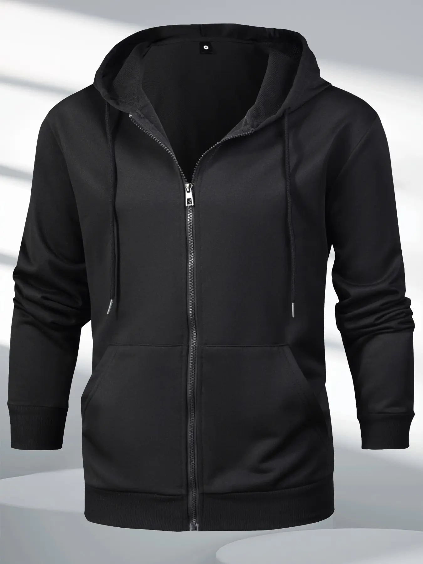 Men's spring and autumn lightweight regular-fit long-sleeve personalized pocket zipper hoodie fashion casual sports outdoor men's thin jacket shirt coat, suitable for leisure, sports, running, fitness, and outdoor activities.