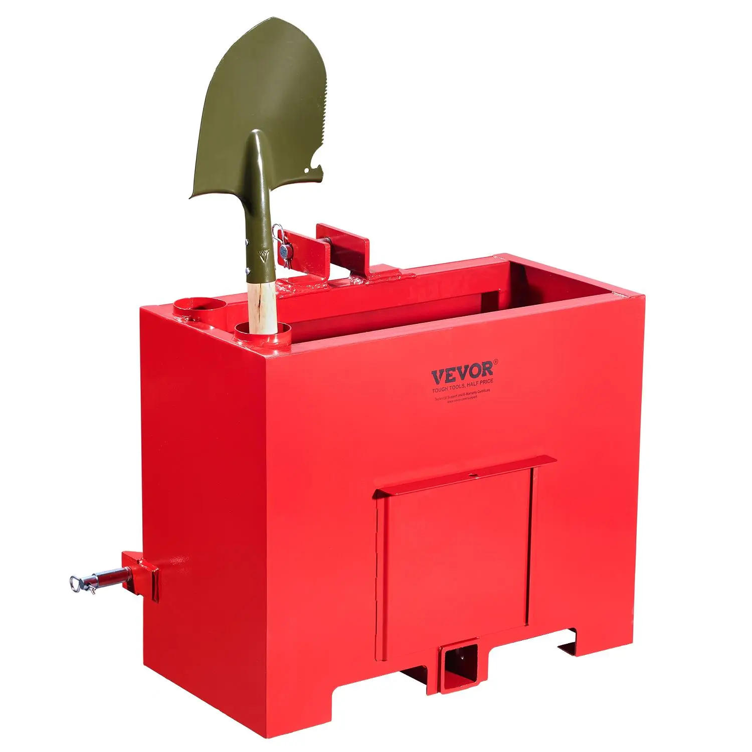 【Summerfinds】Ballast Box 3 Point Category 1 Tractor Quick Tach Hitch Counterweight Red