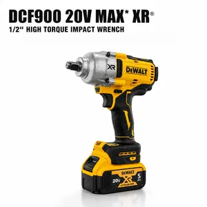 DeWalt DCF900 20V MAX XR Brushless 1/2-Inch Cordless Impact Wrench with Hog Ring Anvil, 1898Nm Breakaway Torque and Precision Control, Heavy Duty Power Tool for High-Tensile Bolts Truck Fleet Maintenance maximum Heavy-Duty Wall Mount Holder