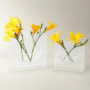 Z Gallerie Solaris Glass (Small: 8"W x 2"D x 8"H ; Large: 10"W x 2"D x 10"H) Decorative Vase Decoration Holder Bowl Ornaments Dining Table Centerpiece