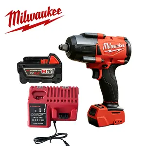 Milwaukee M18 1000N 6.0AH 1/2" High Torque Impact Wrench Kit, 1000 ft-lbs Fastening, 1400 ft-lbs Nut-Busting, 4-Mode Drive Control, Tools and Gadgets for Heavy Duty Repair, Construction garage use power tool