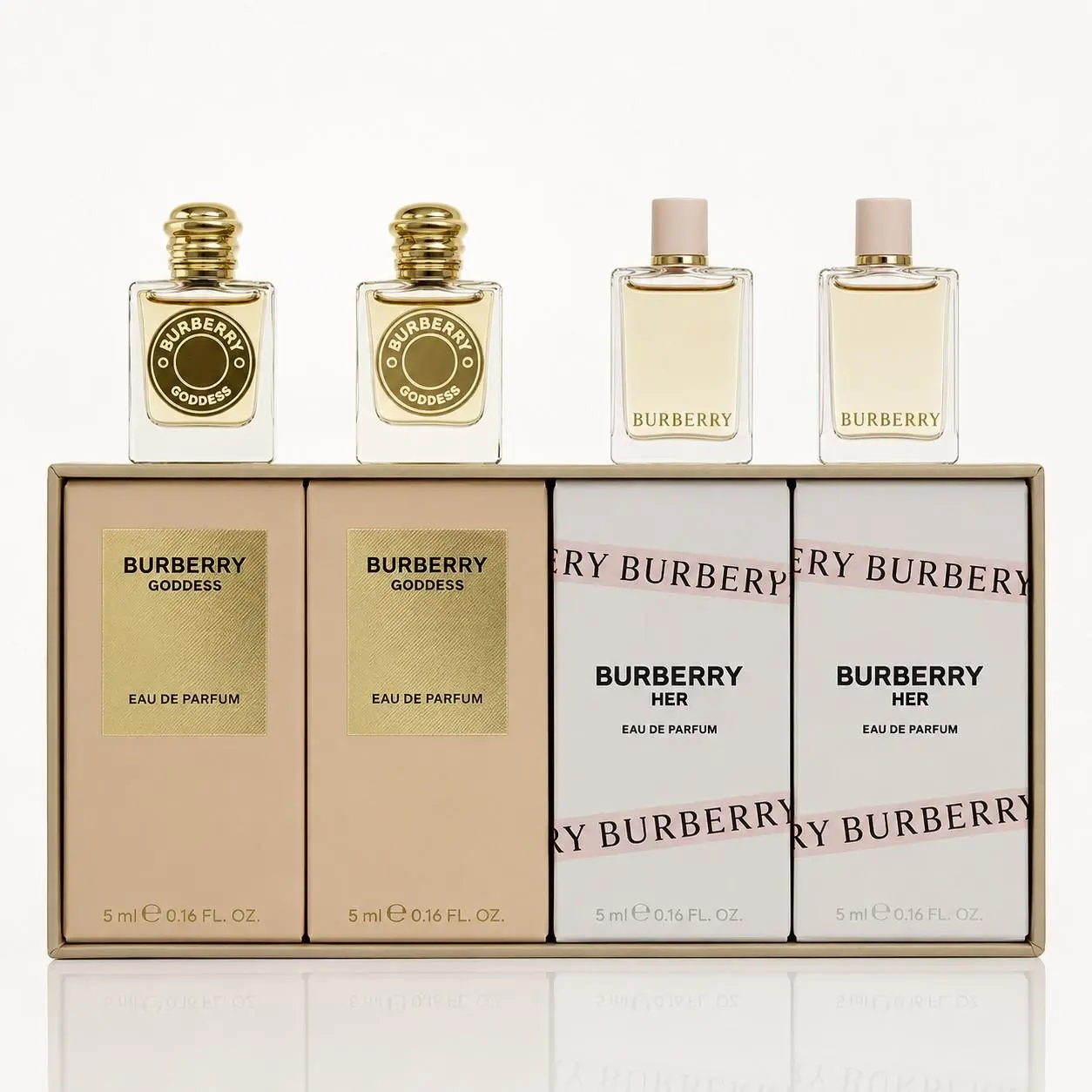 Burberry Variety Set-4 Piece Womens Variety With Burberry Her X 2 & Burberry Goddess X2 And All Are Eau De Parfum 0.16 Oz Minis For Women