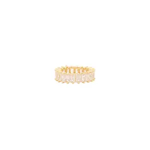 The M Jewelers NY The Emerald Cut Pave Ring in Gold