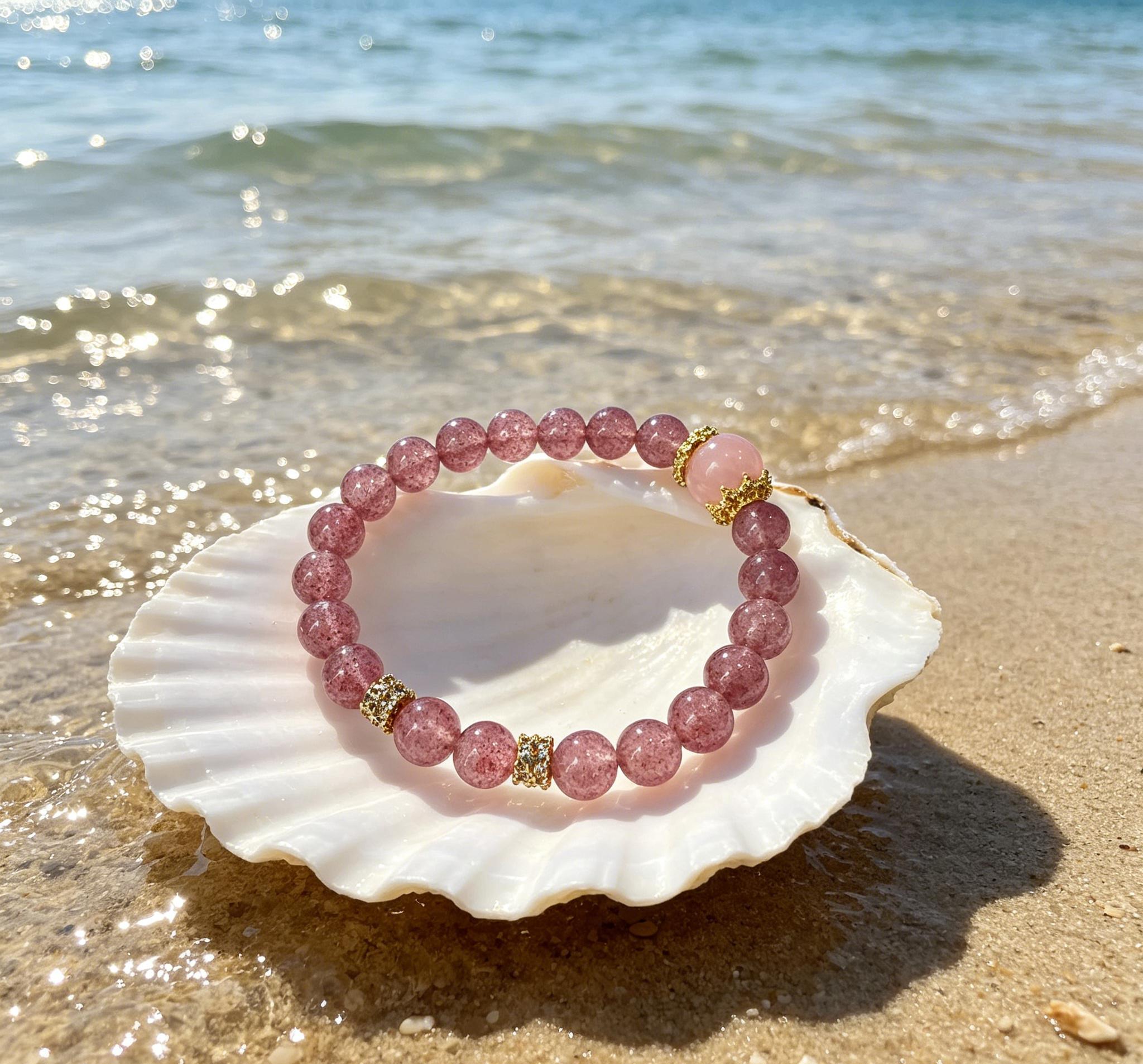 Natural Rose Quartz & Clear Crystal Beaded Bracelet, Handcrafted Healing Crystal Bangle, Spiritual Energy Jewelry for Daily Wear, Meditation, Dating & Casual Outings, Elegant Star Charm Wristband Gift for Her