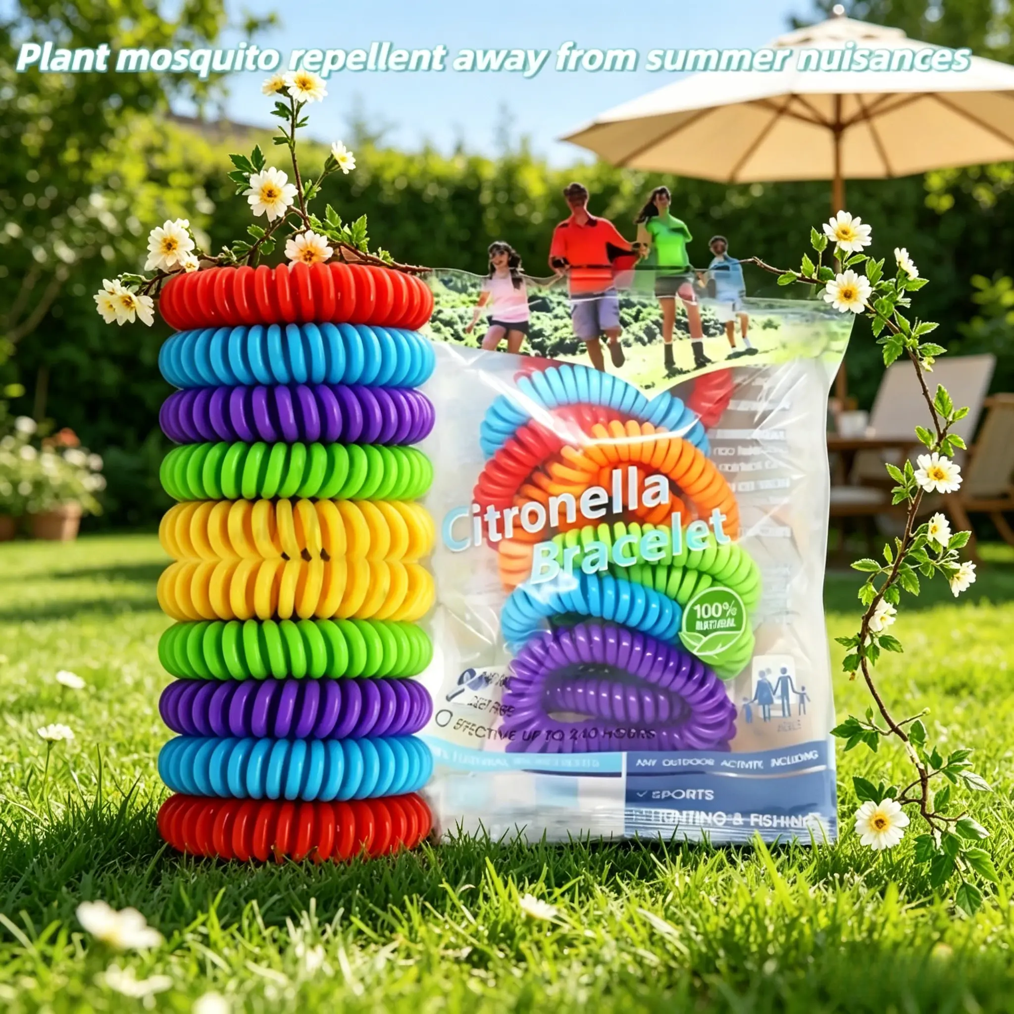 10 Pcs Outdoor Mosquito Repellent Bracelet, Portable Insect Guard for Camping and Hiking, Effective Bug Control for Outdoor Activities,back to school,back to school haul