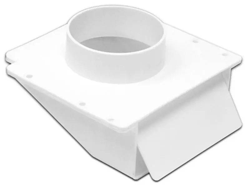 212 MAIN Lambro 143WP 4 in. Plastic Under Eave Vent - Wall Vent with Damper, Prevents Entry of Unwanted Elements