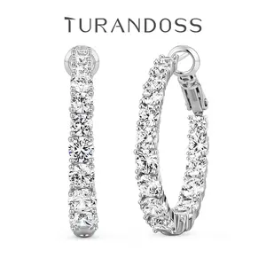 Turandoss CZ Huggie Hoop Earrings – S925 Posts, Valentine’s Gift for Women