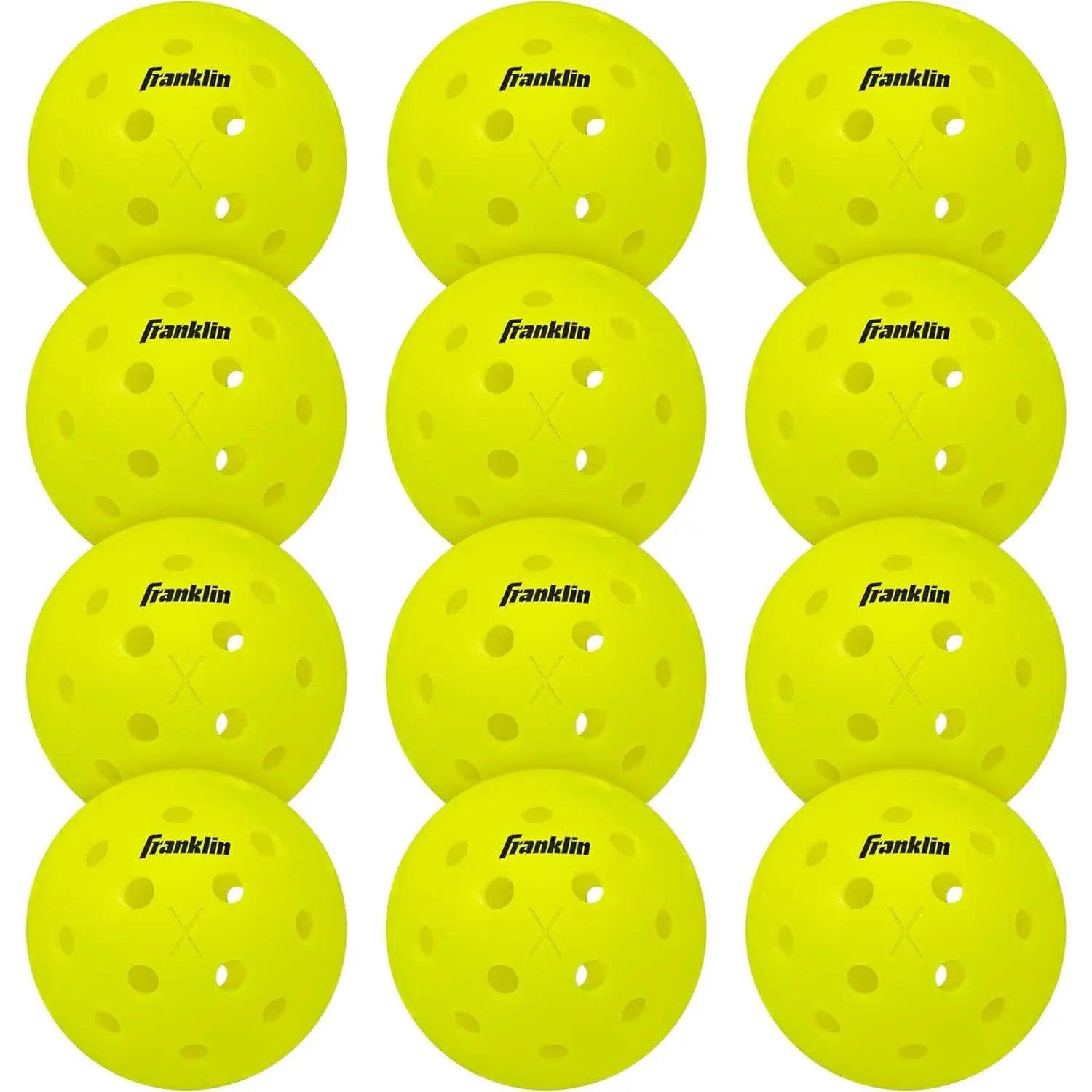 Franklin Sports X-40 Outdoor Pickleballs - Official Ball of USA Pickleball, APP Tour + Pickleball US Open - 3 Packs, 12 Packs, 36 Pickleball Buckets, 50, 100 + 400 Bulk Packs of Regulation Pickleballs