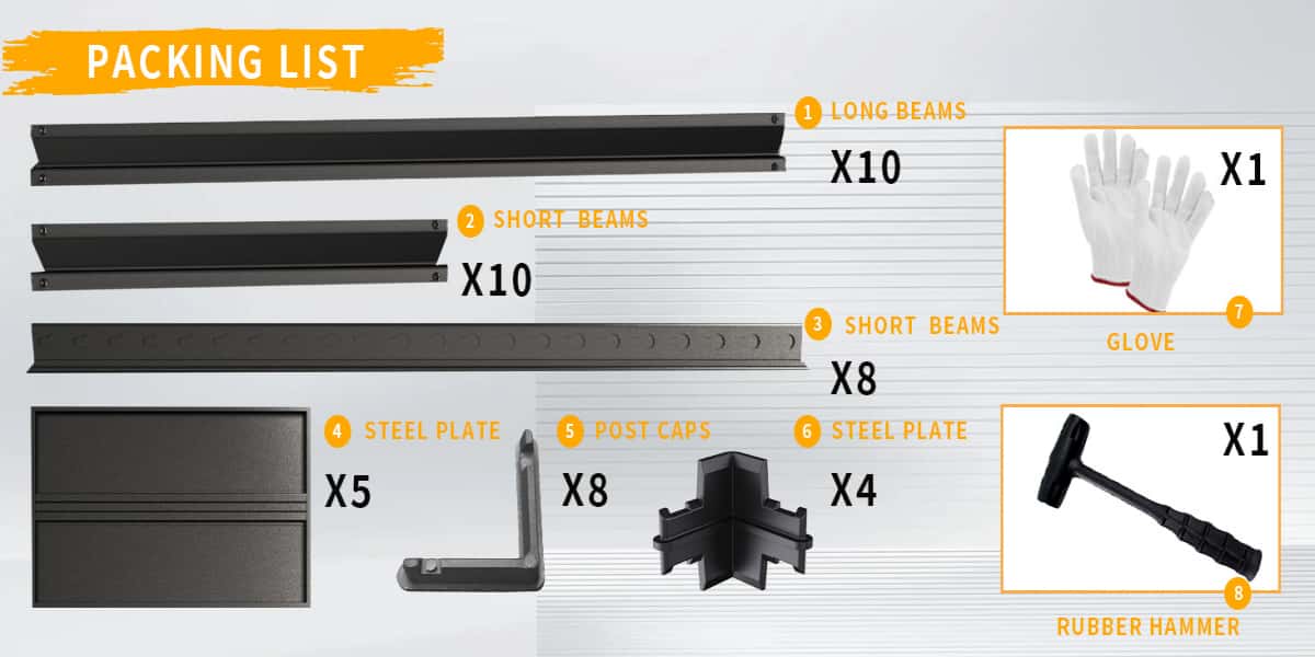 Heavy-Duty Garage Shelving Unit; Adjustable 5-Tier Metal Garage Shelving with 2,500-Pound Weight Capacity; Ideal for Basements, Garages, Storage Rooms, and Kitchens