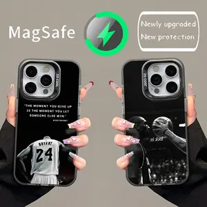 Kobe Bryant Quote MagSafe Phone Case,for iPhone 17 16 Pro Max 15 14 Plus 13 12 11& Samsung Galaxy S26 S25 S24 S23 S22 Ultra Mamba Mentality Motivation Tough Cases, Basketball Legend Merch Protective Shockproof Magnetic iPhone Case, Gift for Fans