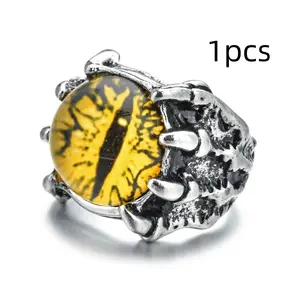 Adjustable Eye Ring Set, Unisex Retro Punk Jewelry, Dragon Claw Eagle Claw Design, Hip Hop Style, Perfect Gift for Festivals and Birthdays, Adjustable Open Ring