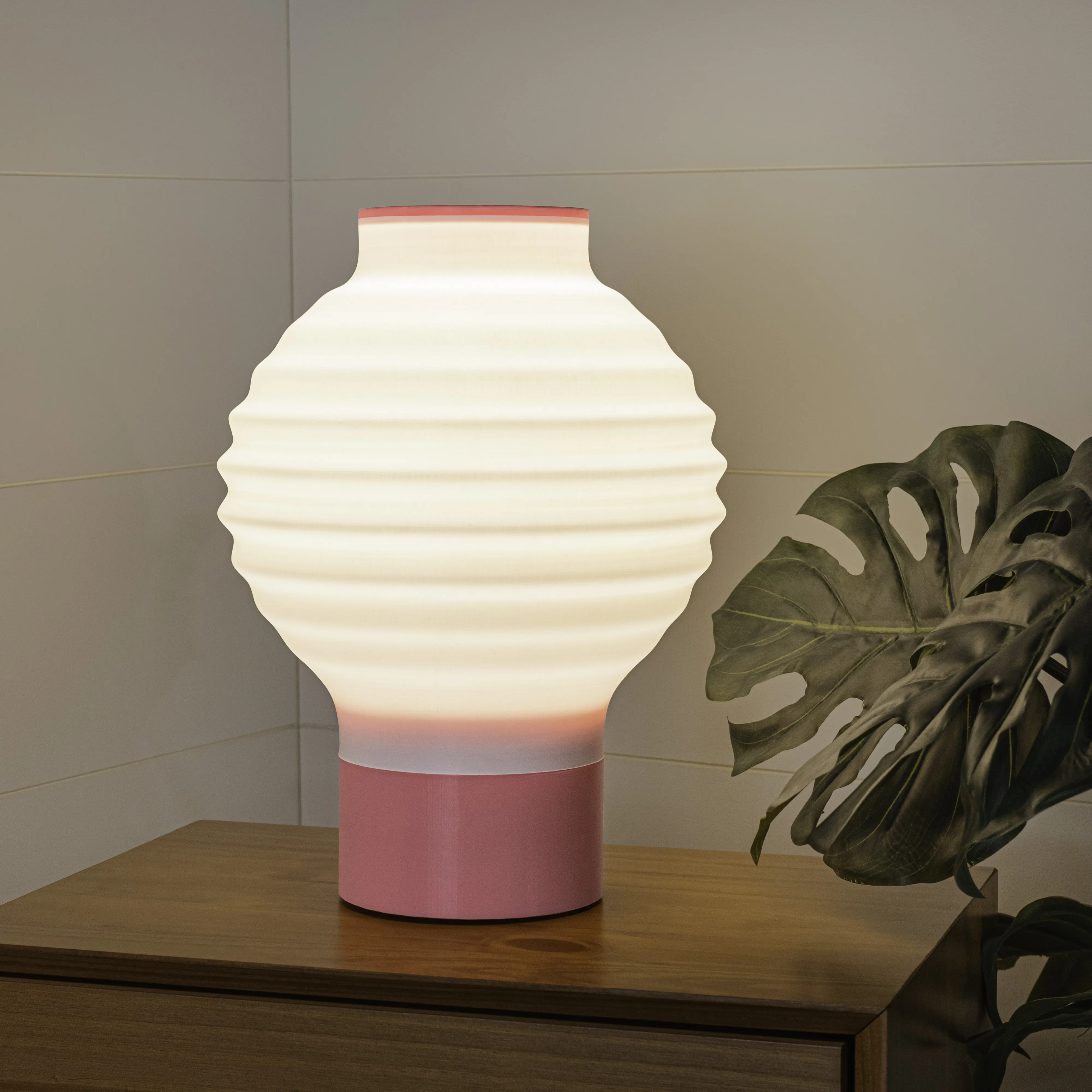 JONATHAN Y Vintage Traditional Asian Lantern - Plant-Based PLA 3D Printed Plastic Table Lamp, Dimmable Warm White LED, Nightlight for Bedroom, Mood & Decorative Indoor Lighting for Living Room, Home Decor Light