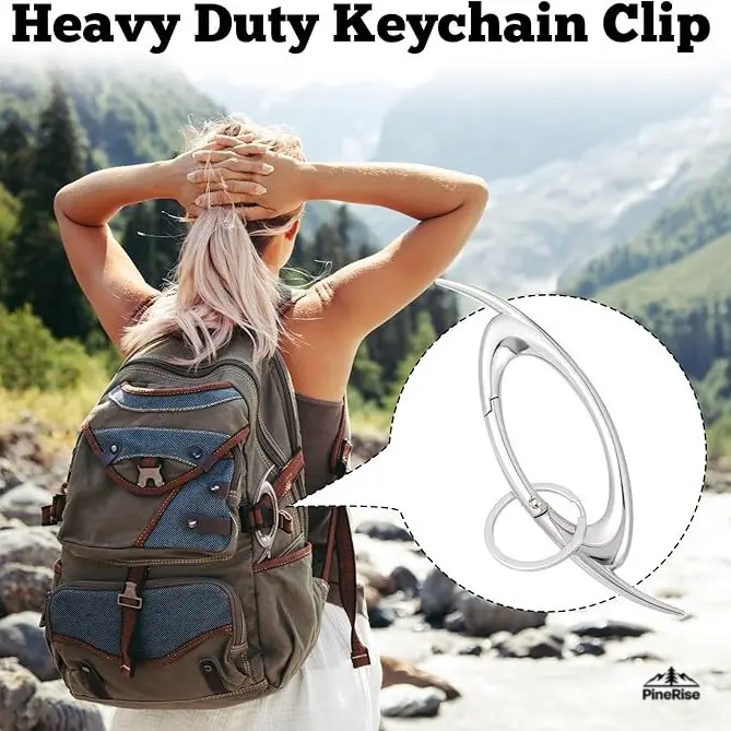 Zinc Alloy Star-Shaped Pentagram Design Carabiner Keychain Clip - Heavy Duty, Compact Press Spring Snap Hook, Oval Buckle Bag Accessory for Outdoor Gear & Daily Use, Carabiner Clip, Heavy Duty Carabiner