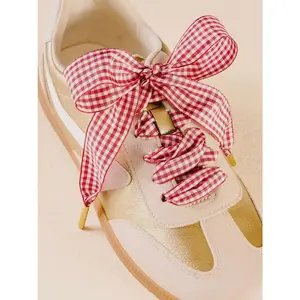 Red Gingham Shoelaces
