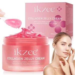 Ikzee Collagen Jelly Cream, Deep Hydration & Elasticity Boost, Natural Radiance for Dry Skin, Moisturizing Face Care