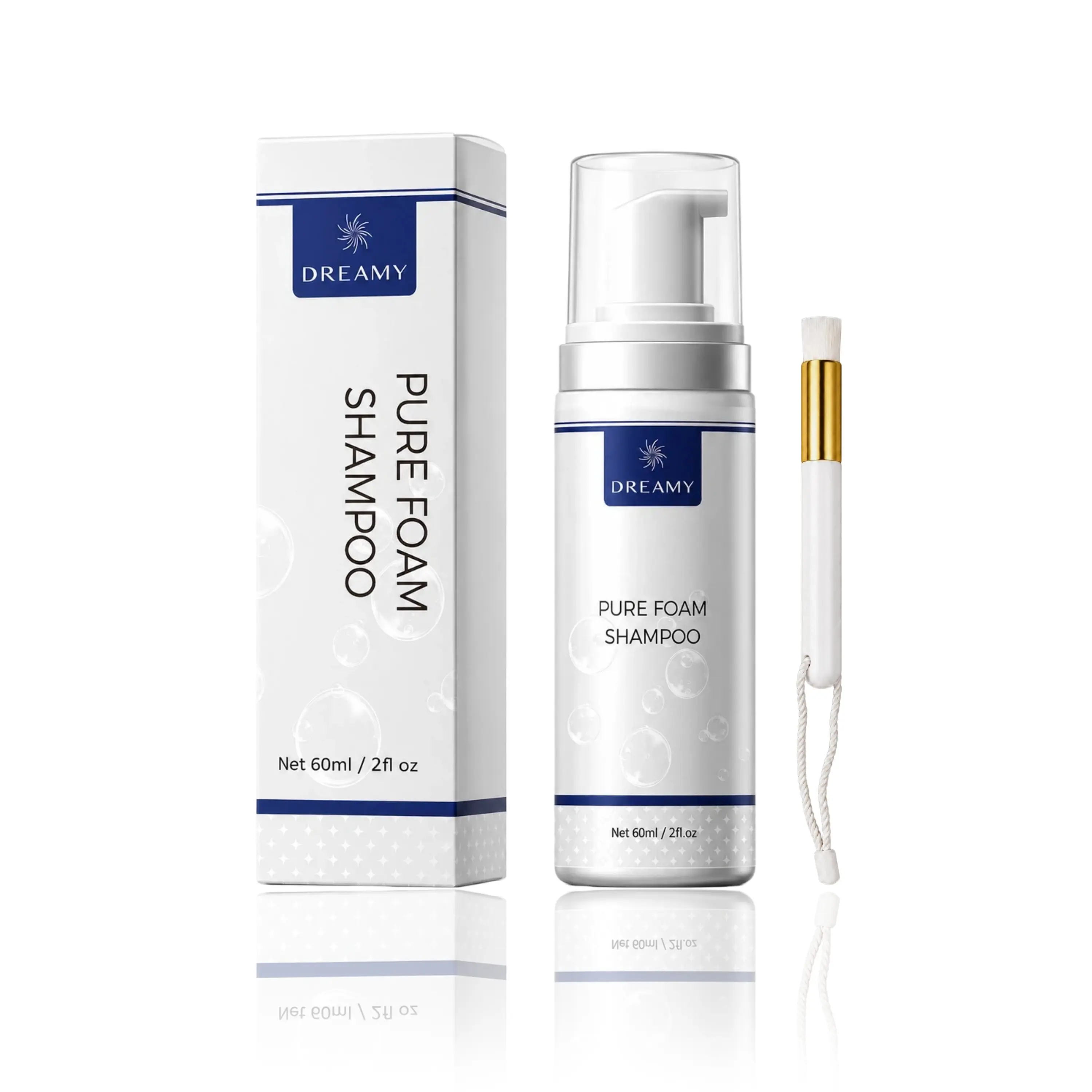 DREAMYBOND Lash Cleanser Foam, 60ml, for Deep Cleansing, Eyelash Shampoo & Lash Wash for Extensions, False Lashes, Strip Lashes & Natural Lashes