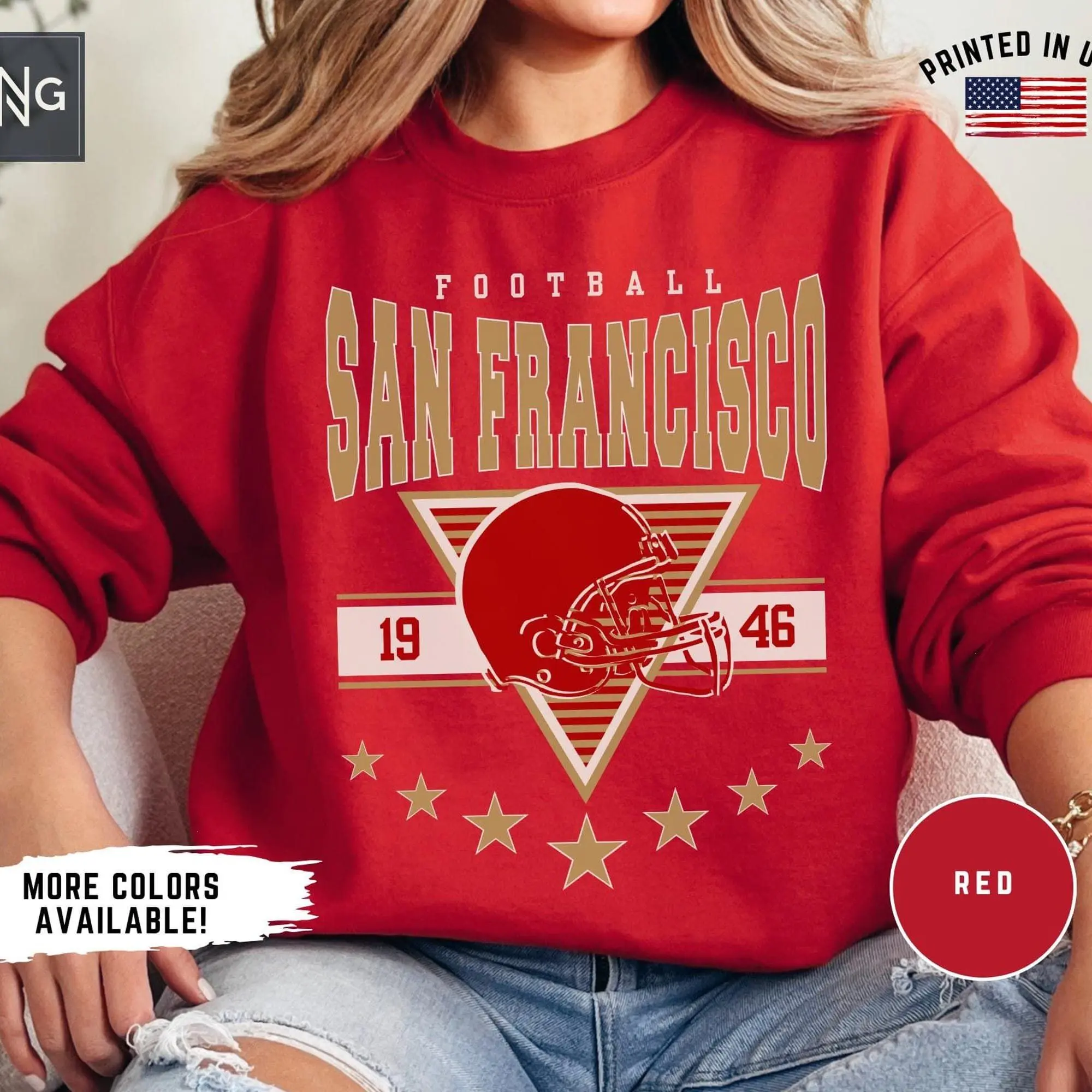San Francisco Football Sweatshirt, Vintage Football Gameday Shirt, San Francisco Football Shirt, San Francisco Sports, Retro Football Shirt