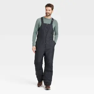 All In Motion Men's Snow Bib Fit Full Wind Water Resistant Bib Cold Weather