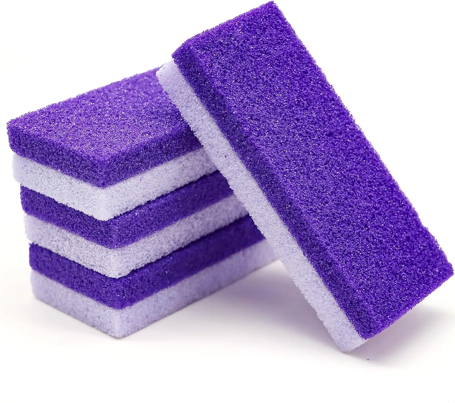 Foot Pumice Stone 4 Pack Pedicure Stone for Feet Pumice Sponge for Feet Callus Remover and Scrubber Double Sided Pedicure Foot Pumice Stone for Feet and Heels Callus and Dead Skins (Purple)