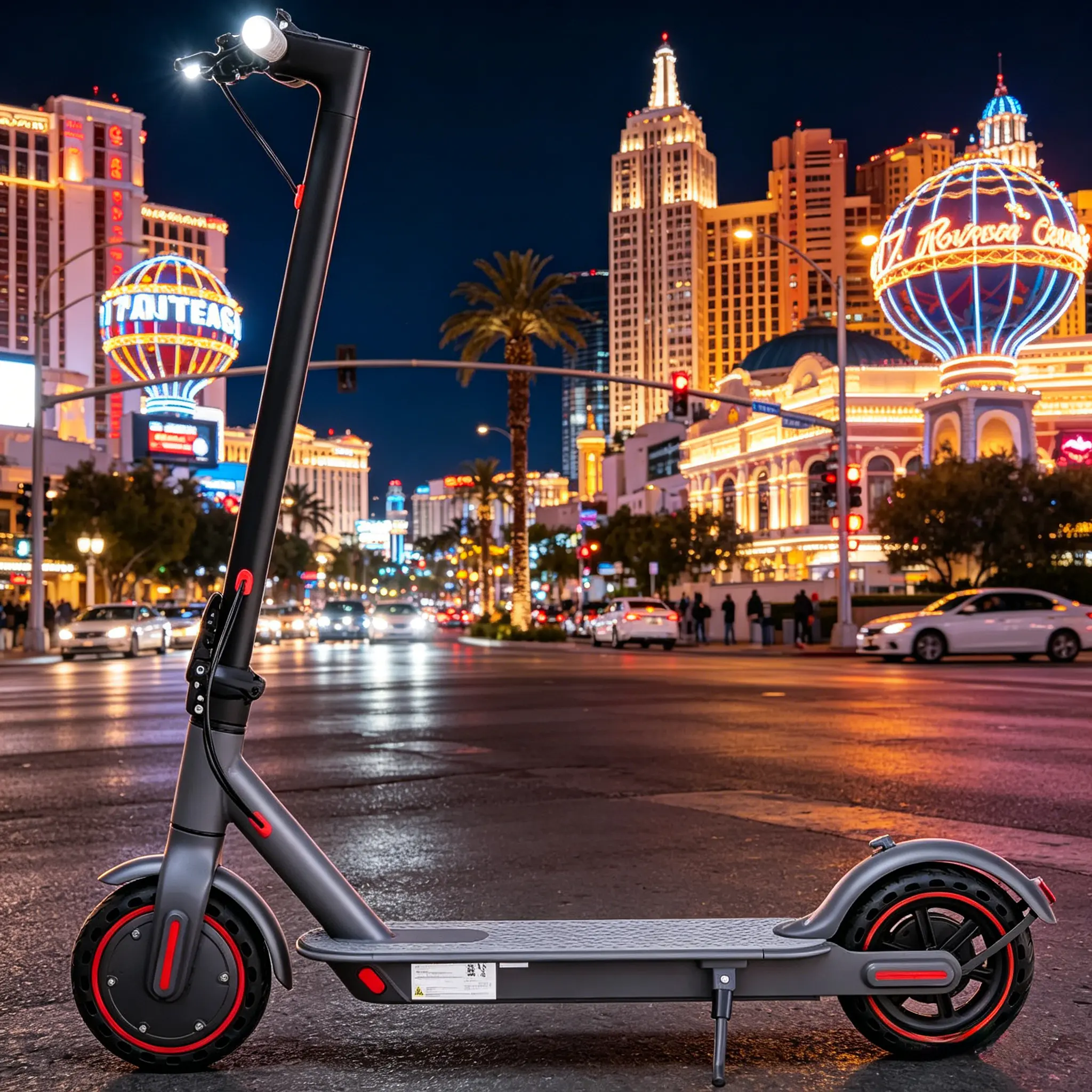 ladped Electric Scooter - 8.5 Solid Tires, 350W Motor Up to 16 Miles of Range and 19 MPH Portable Folding Commuter Scooter with and App E-Scooter 3 Speed modes school scooters.SummerWins,Father's Day Gife