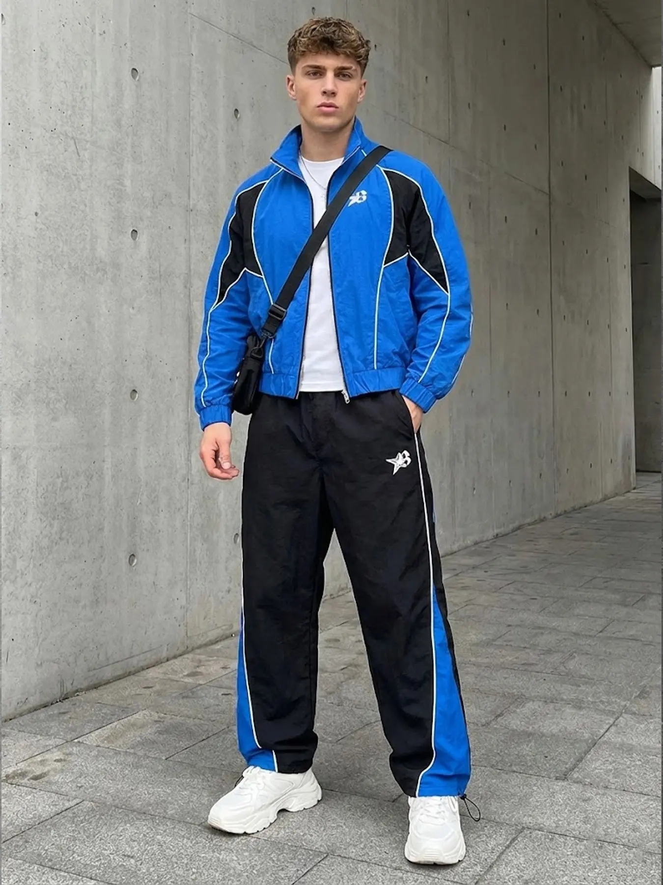 ジャケット・アウター 00s set up track jacket pants b-boy y2k y2k jacket streetwear - TikTok Shop