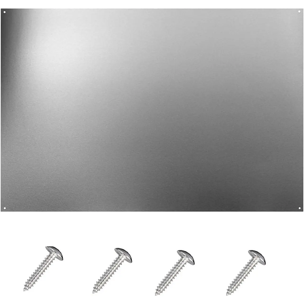 Suitable for Kitchen Wall Stainless Steel Backsplash, 24 x 30inch Range Hood Stove Backsplash, Stainless Steel Plate with Four Pre-Drilled Holes for Easy Installation (1)