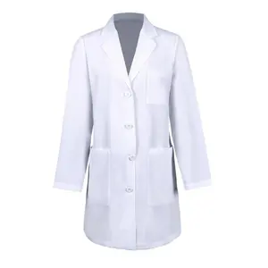 ProfessionalDoctor'SLabCoatSuitableforBothWomenAndMen,Long-Sleeved,White,UnisexStyle.