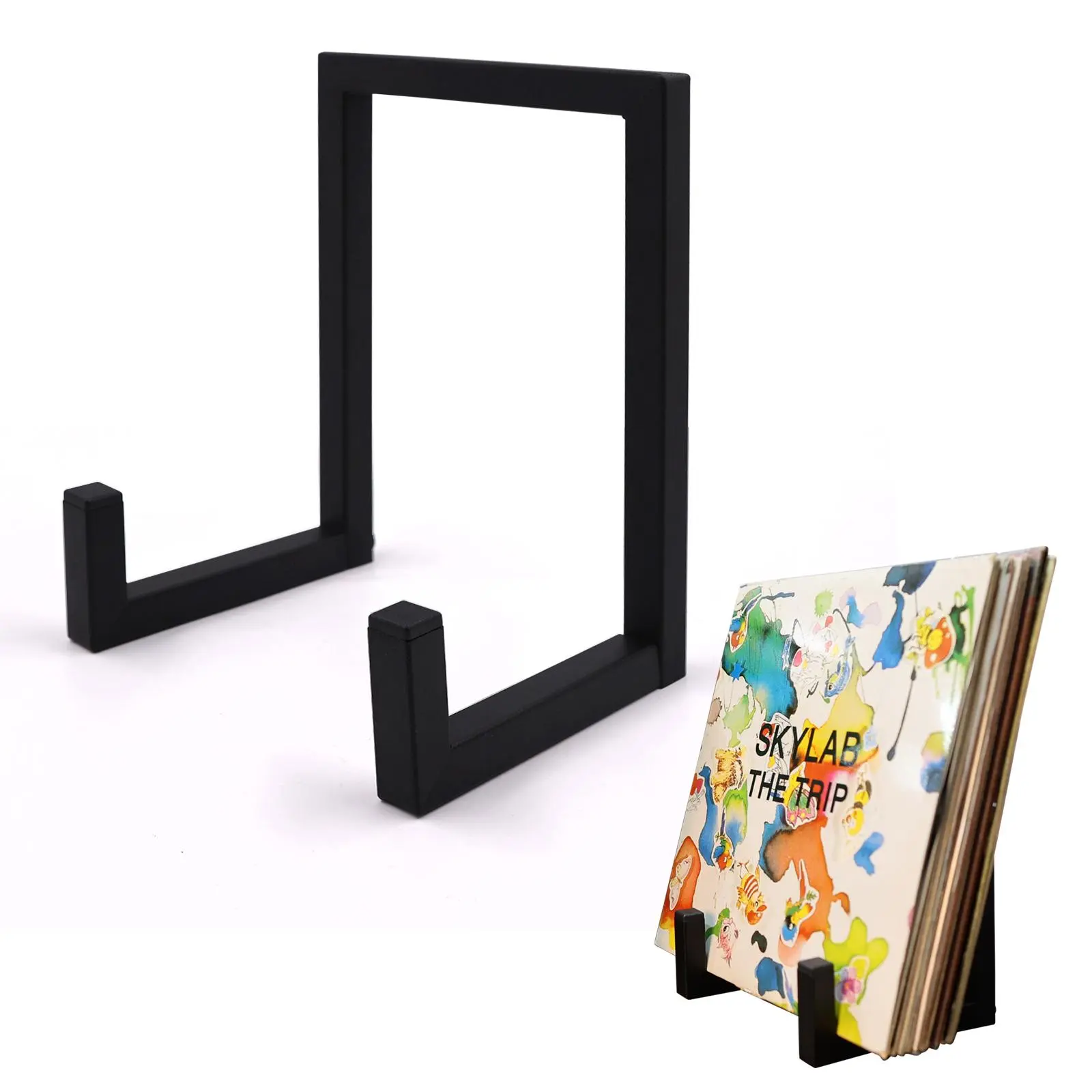Vinyl Record Storage Holder, Modern Fashion LP Records Holder, Album Storage Rack, Home Office Display Rack for Vinyl Record Supplies, Organiser, Shelf, Display Riser
