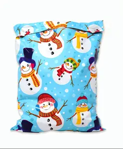 Blue Snowman Poly Mailers Size 10x13 Christmas Shipping Bags