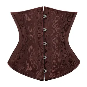 Bengup Underbust Corsets for Women Black Corset Top Waist Trainer Fashion Bustier Plus Size Gothic Corset for Halloween Costumes Parties Minimalist Basic Shapewear Bodysuit 9427-Z1