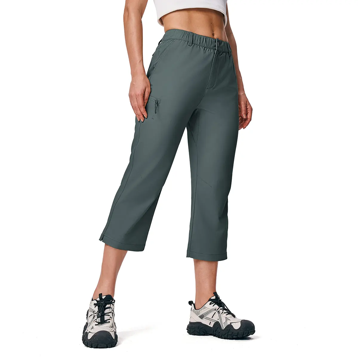 YSENTO Women's Cargo Capris Pants Lightweight Stretch Quick Dry Summer Casual Travel Pants for Hiking Outdoor,daily wear