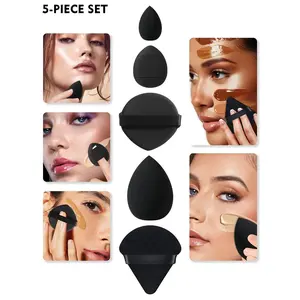 Makeup Tool Set, 50/40/30/20/10/5 Counts Soft Reusable Makeup Sponge & Puff, Facial Makeup Tools for Women & Girls, Makeup Puffs