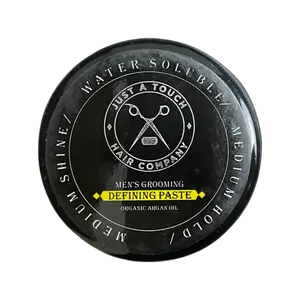 Just a Touch Haircare Defining Paste – Argan Oil Styling Gel, Medium Hold, Natural Finish, Volumizing Hair Thickener