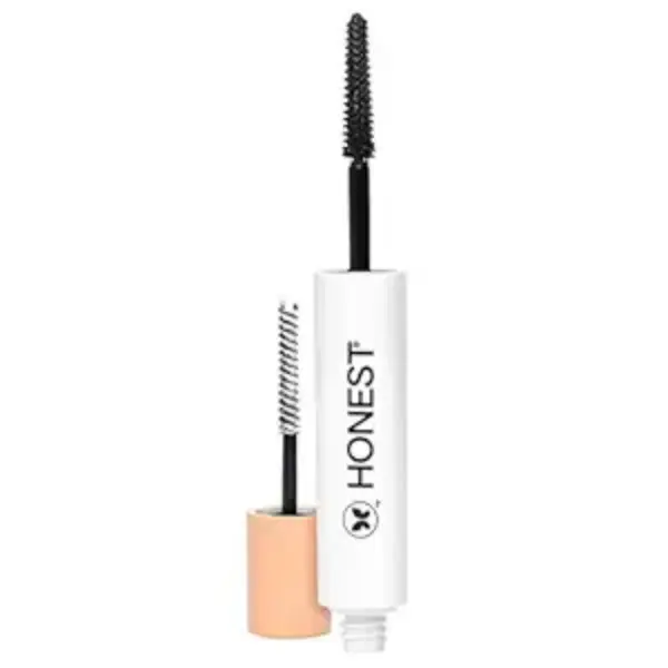 HONEST 2-in-1 Lash Primer & Lengthening Cosmetic for Dramatic Lashes and Extreme Length, EWG Verified & Cruelty-Free, Black, 0.27 fl oz, Volumizing Mascara Duo, Lengthening Mascara, Cruelty Free Mascara