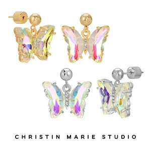 Iridescent Butterfly Earring