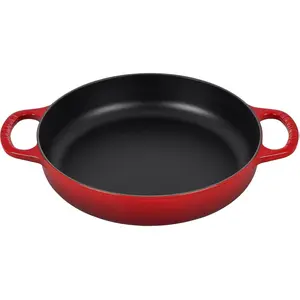 Le Creuset Signature Cast Iron Everyday Pan 11" Cerise Enameled for Superior Heat Distribution Retention Easy Clean Durable Enamel