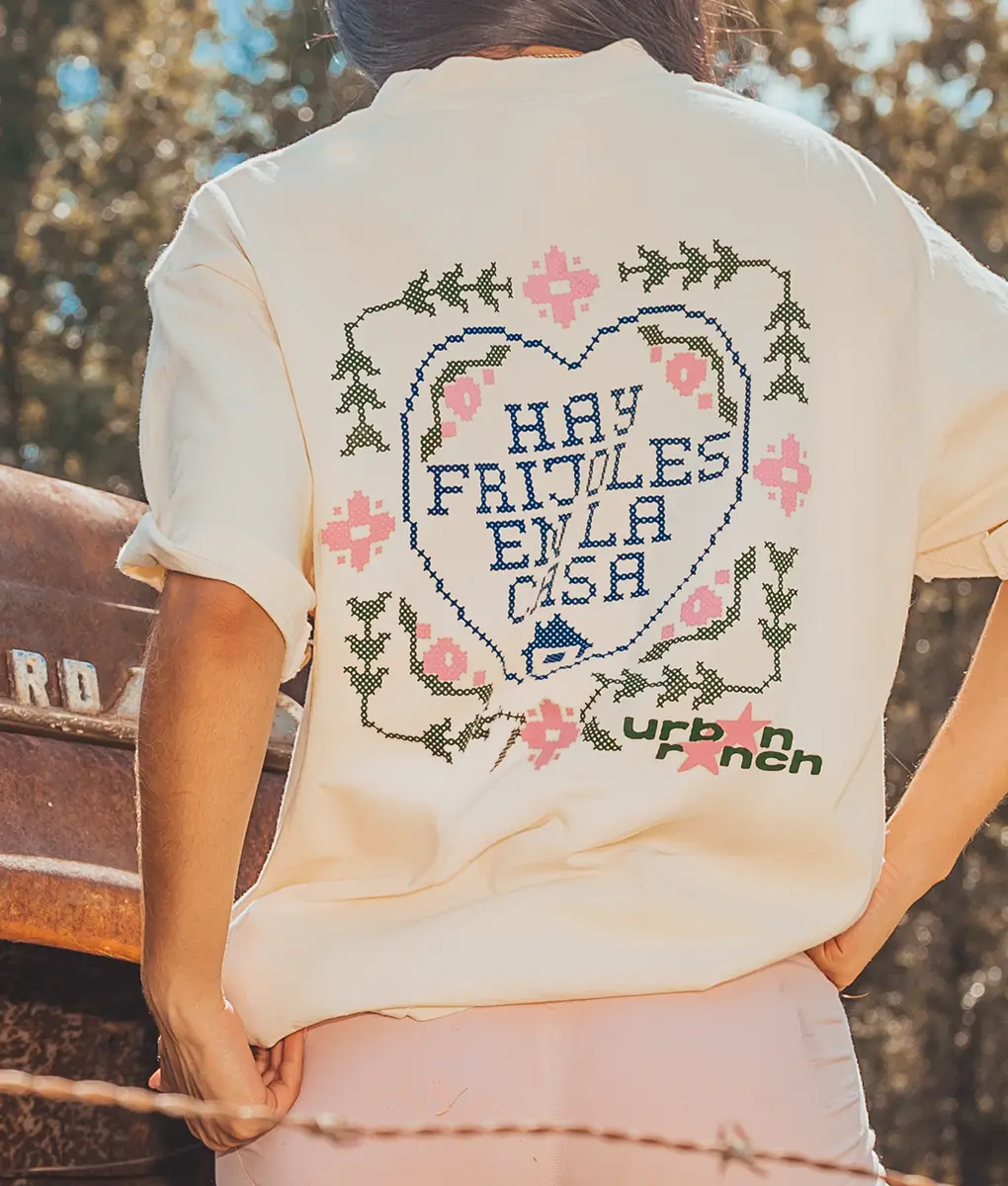 Women's Short Sleeve "Hay Frijoles En La Casa" Tee, Womenswear Casual Top