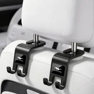 2pc Car Seat Headrest Hook Auto Back Seat Storage Organizer Hanger Storage Holder For Ford Mustang Fusion Explorer F150 F250 F350 EcoSport Edge S-MAX Ranger Accessories