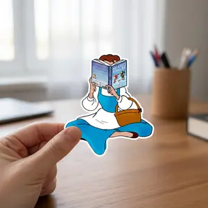 Princess Reading Hockey Boys Sticker, Heated Rivalry Inspired Sticker, Funny Book Lover Sticker, Romance Hockey Movie Fans Gift, Kindle Stickers